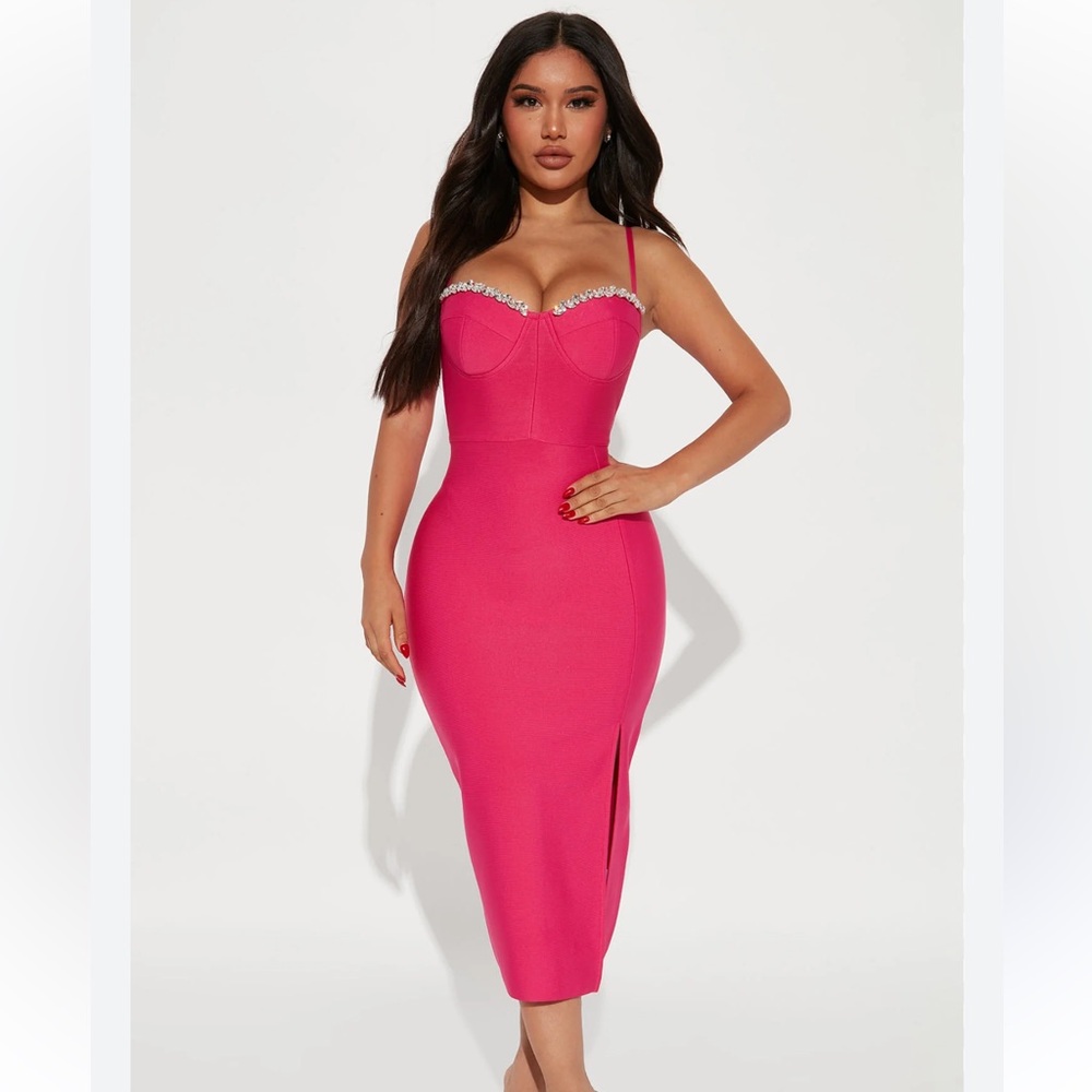 Fashion Nova Pink Bodycon Cocktail Dress *NWT*